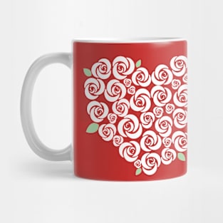 Roses in a Heart Shape Valentine's Day Mug